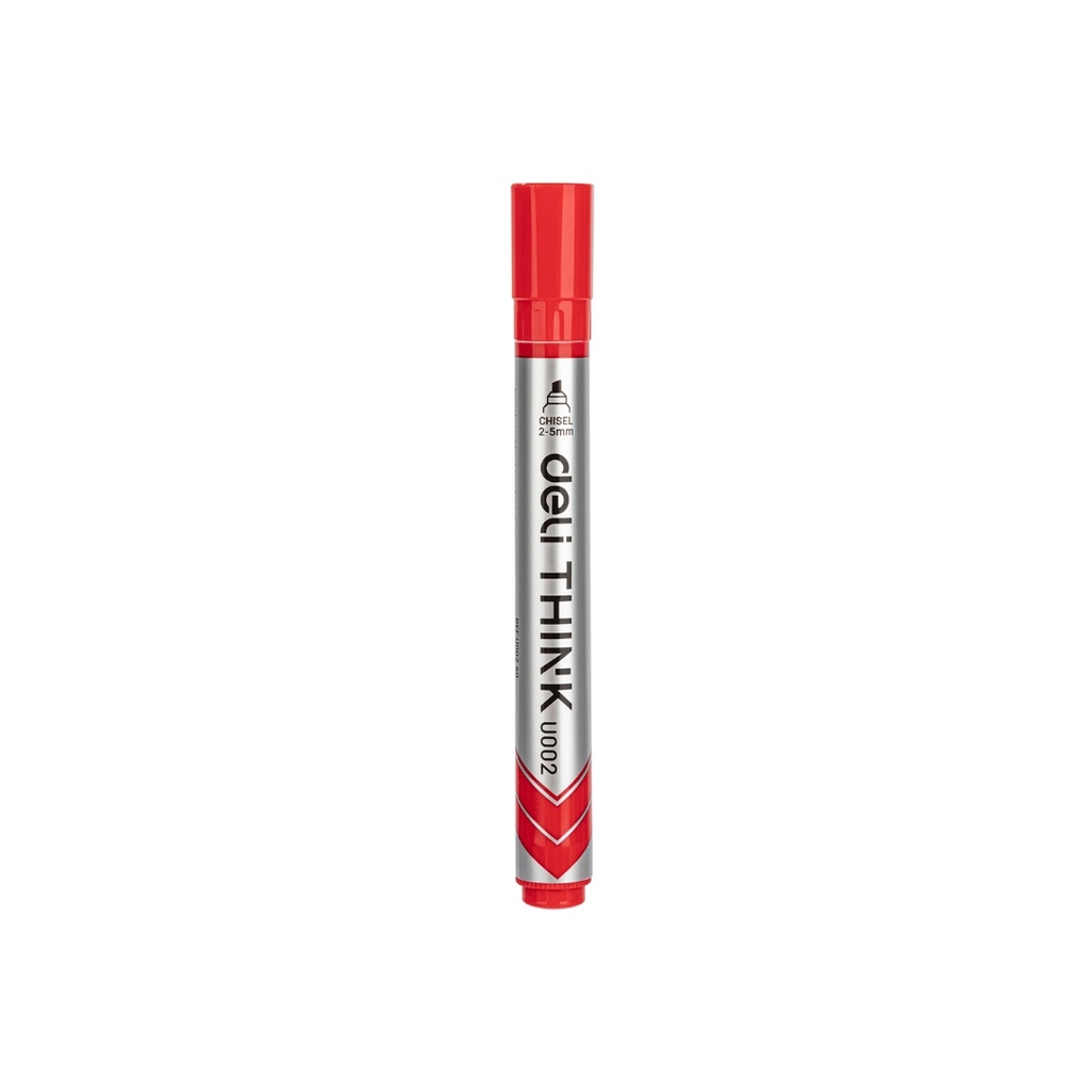 Deli - White Board Marker Red chisel 2.5mm,1pc U00240