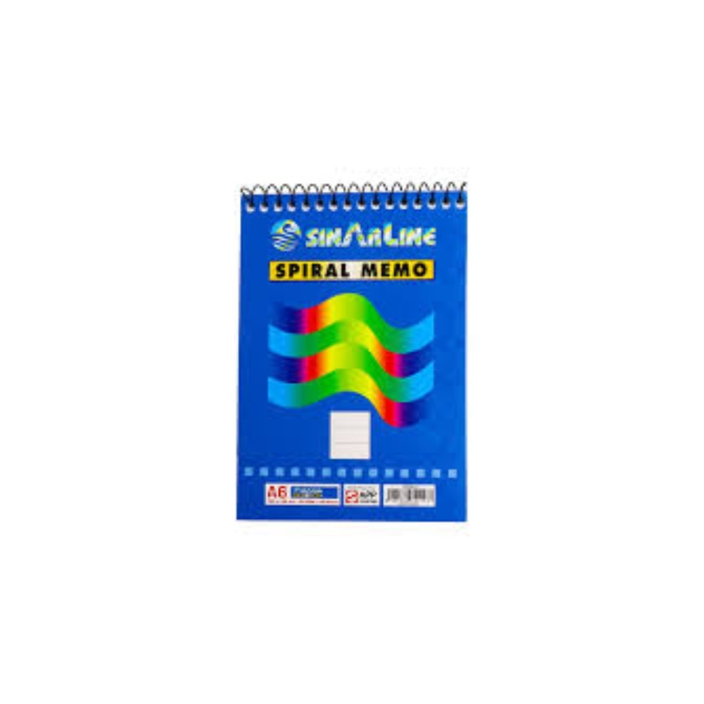 SINARLINE,Spiral top Memo A6 50sh SP03512