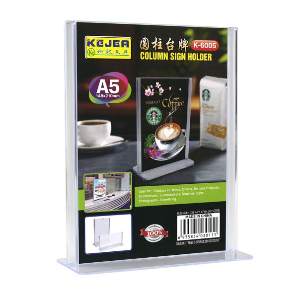 Kejitai,Acrylic A5 Sign Holder Stand No.K-6005