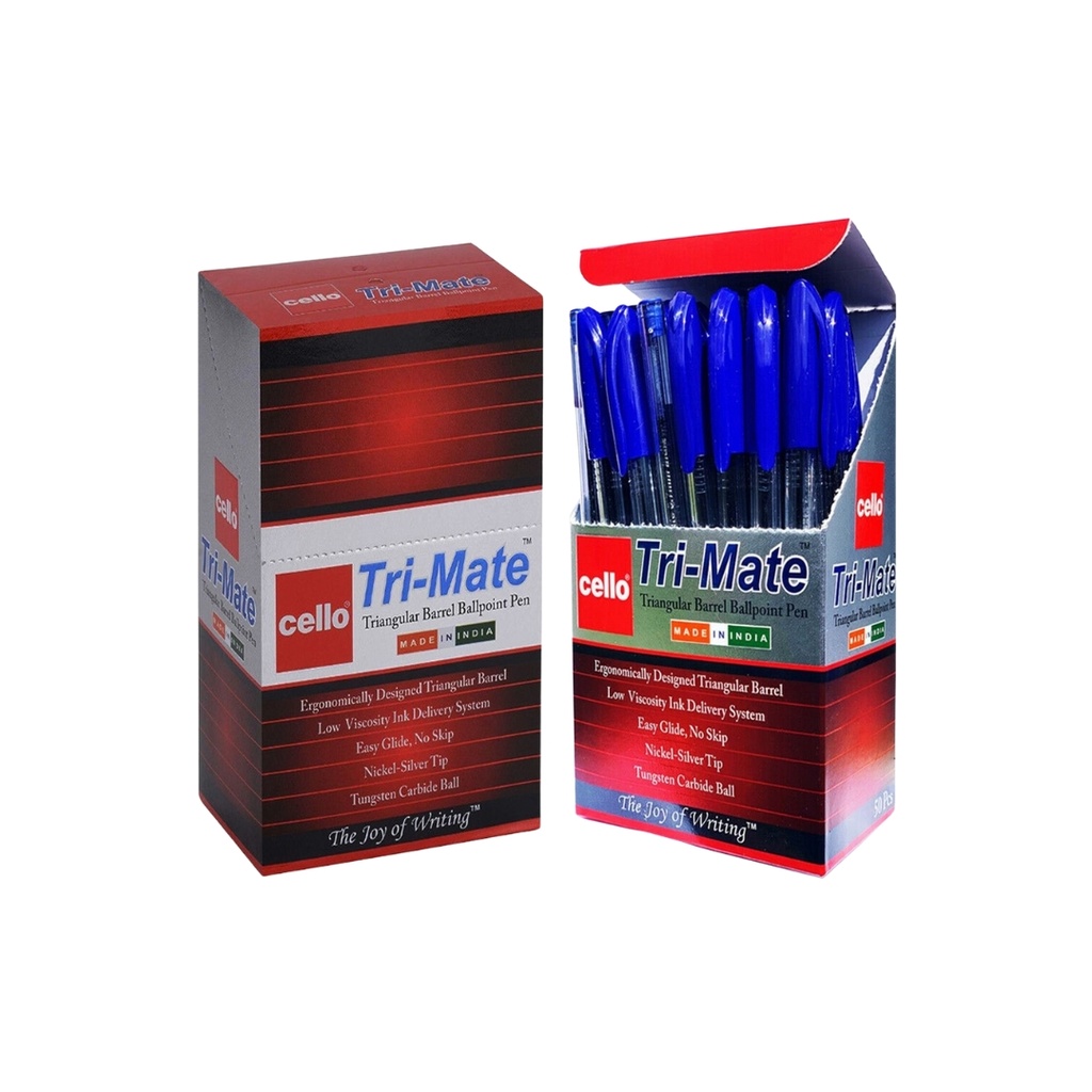 سيلو قلم كروي 0.7 ملم من تريميت، صندوق من 50 قطعة، ازرق