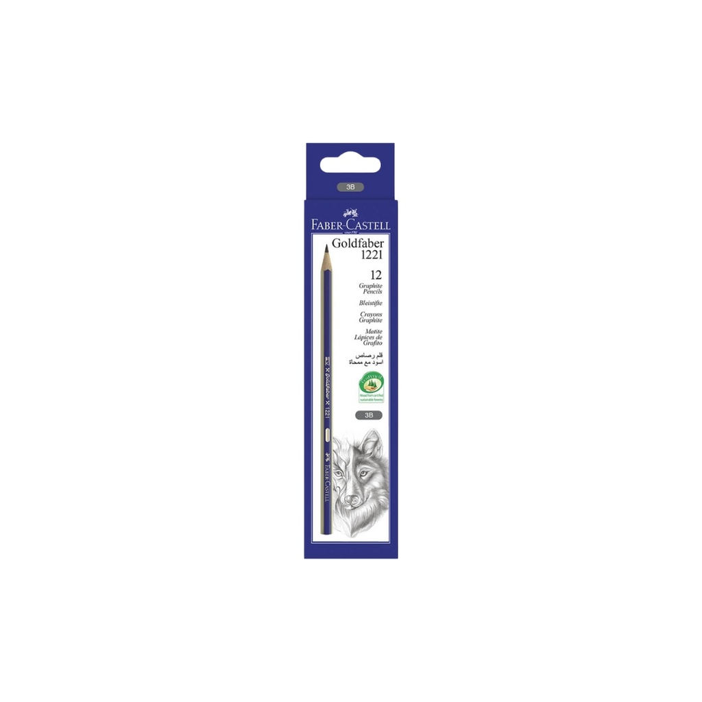 Faber Castell - Gold Faber 3H - Pencil Pack/12 Black