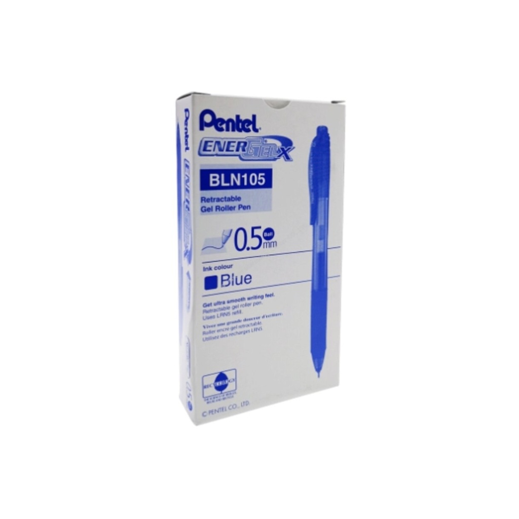 Pentel Energel -X Gel Roller Pen Blue  BOX/12PCS