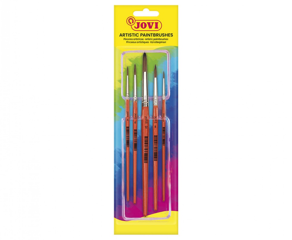 JOVI Brushes Round Set Of 5PC-  0,4,6,8,12- NO.JO8185