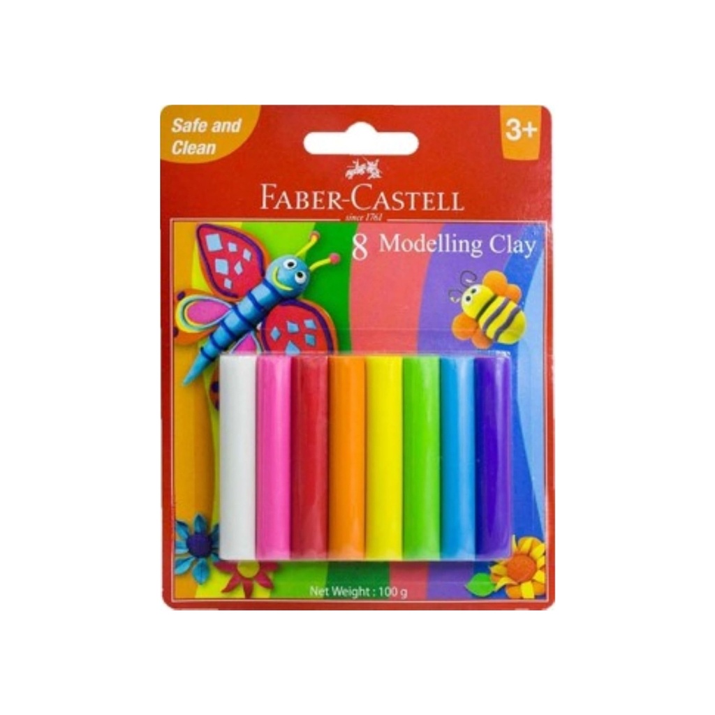 Faber-Castell Modeling Clay Set/8-100g NO.FC120891