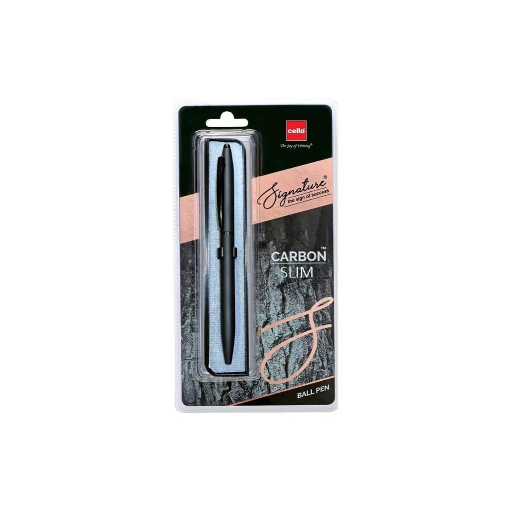 CELLO Signature Pen CARBON SLIM Blue 