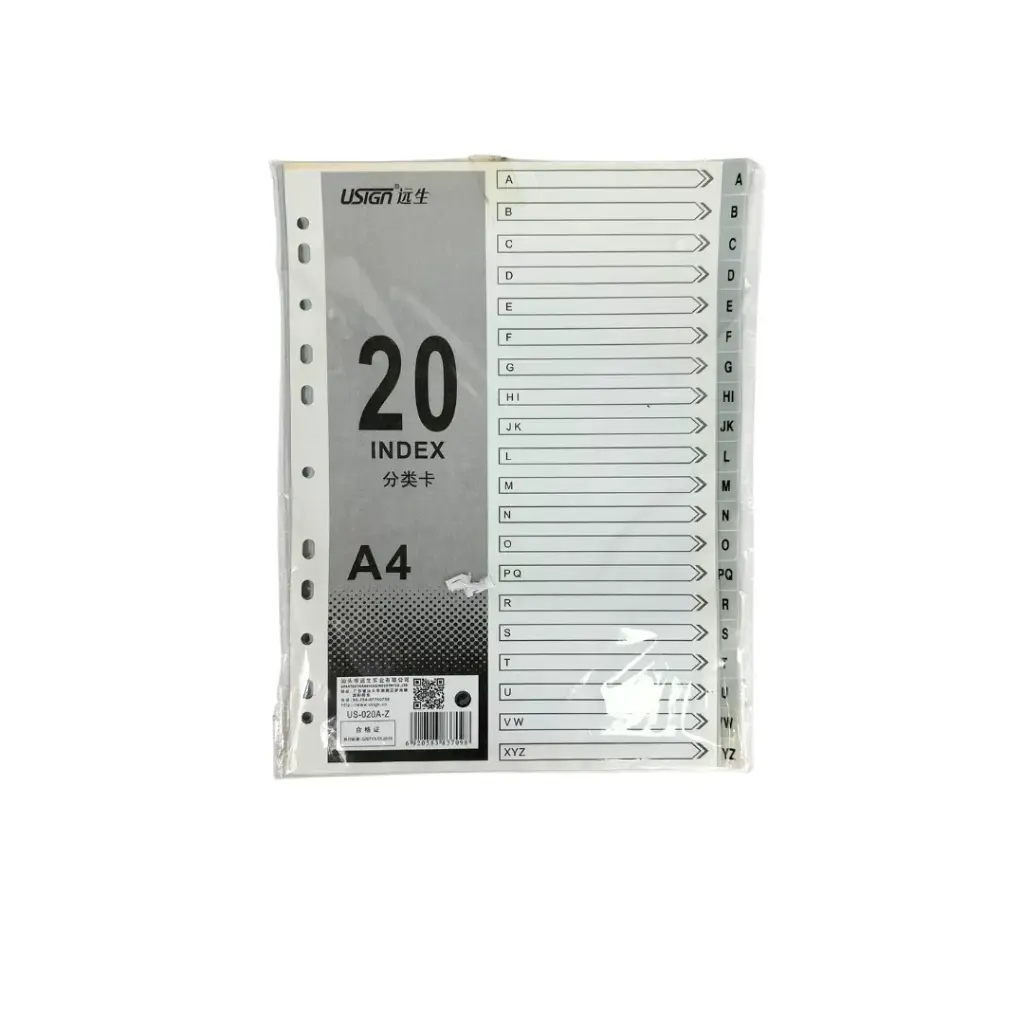 Usign index 20 dividers A4 