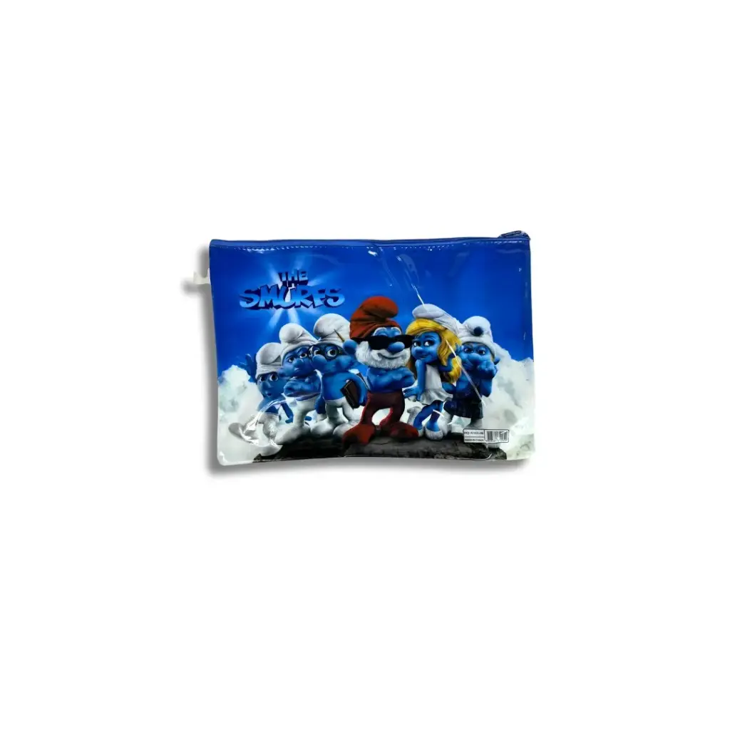THE SMURFS ZIPPER FILE A4 SIZE  Paper Document Bags 