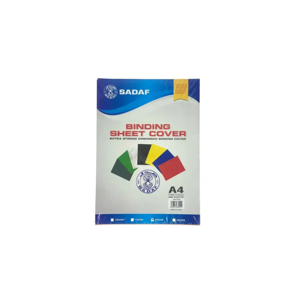 Binding Sheet Cover Orenge Sadaf A4 100 sheets