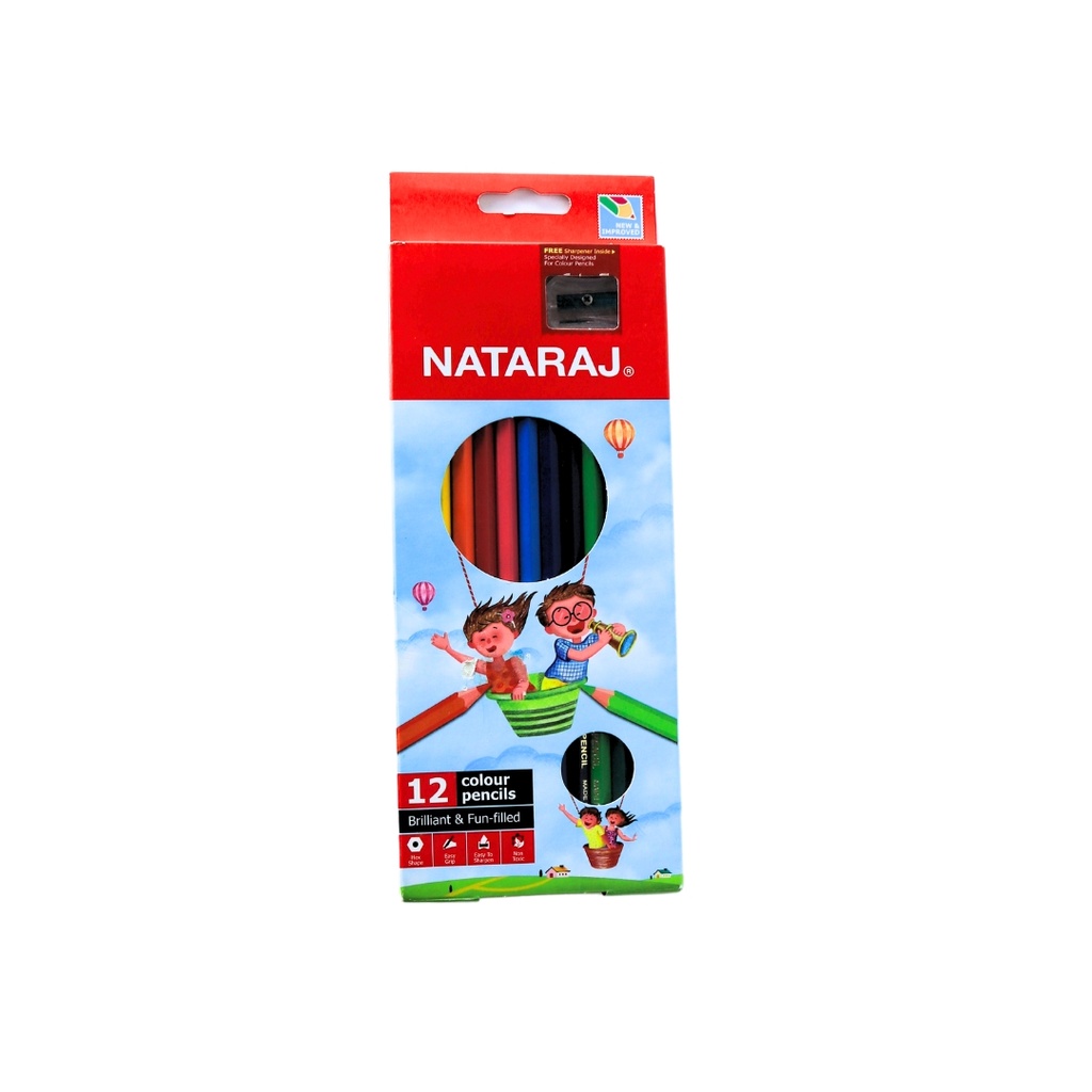 Nataraj-Color Pencils size 7-inch 12Pc