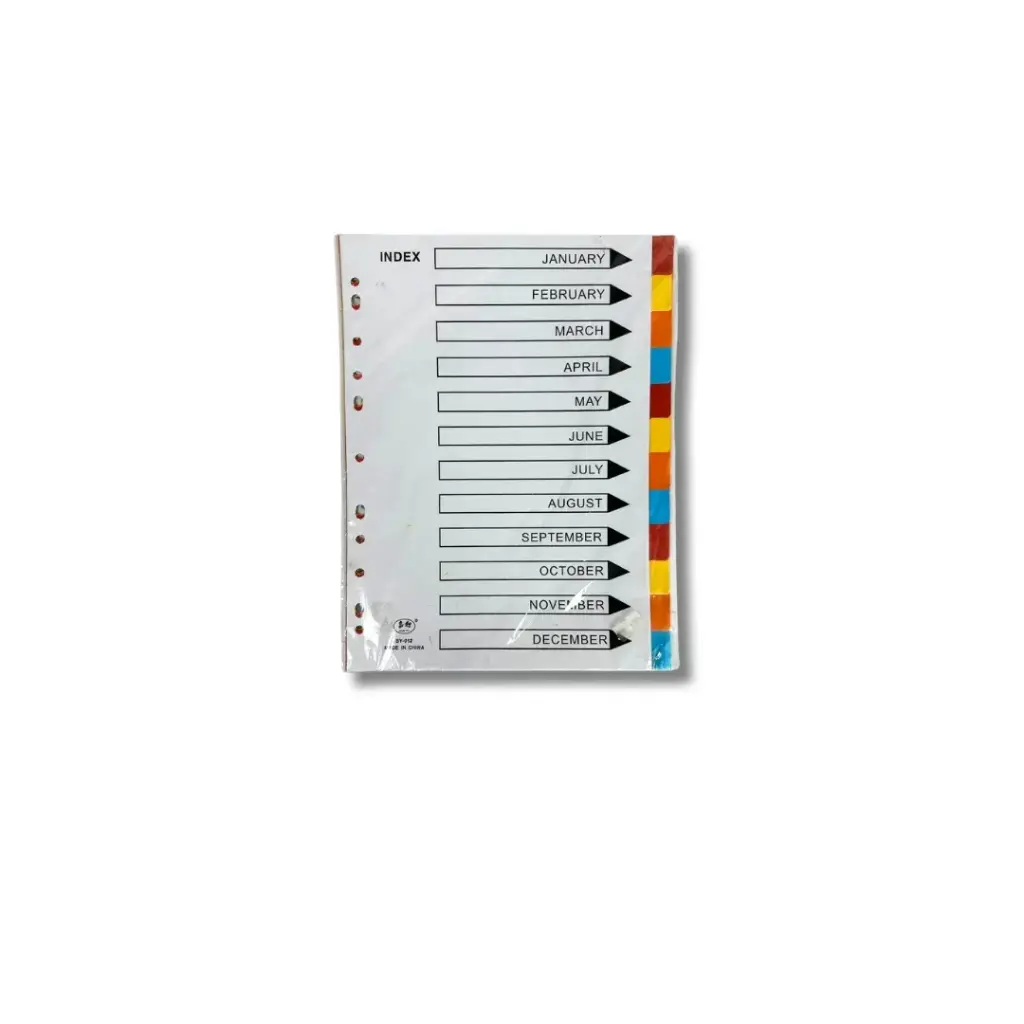 ملف فهرس A4 SY-012 مع 12 فاصل