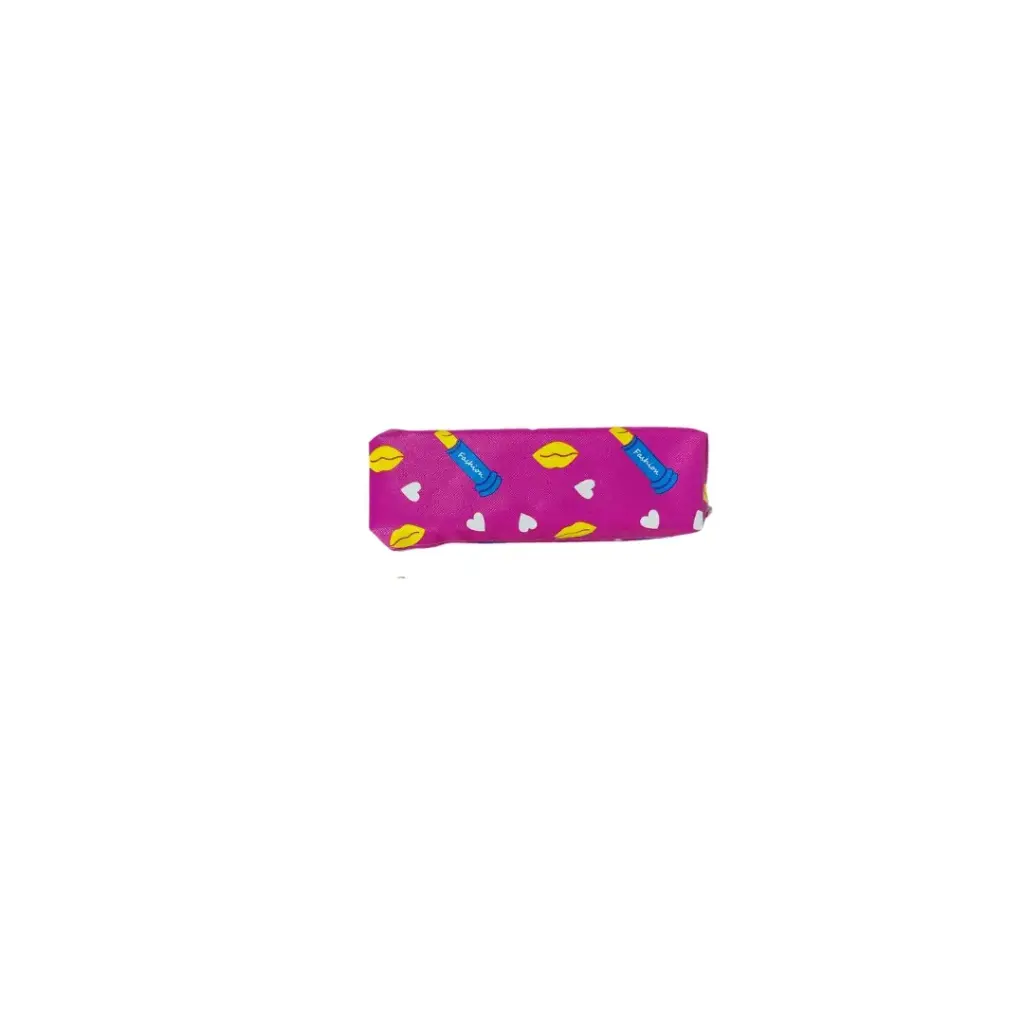 Pencil Case Lipstick and Heart print