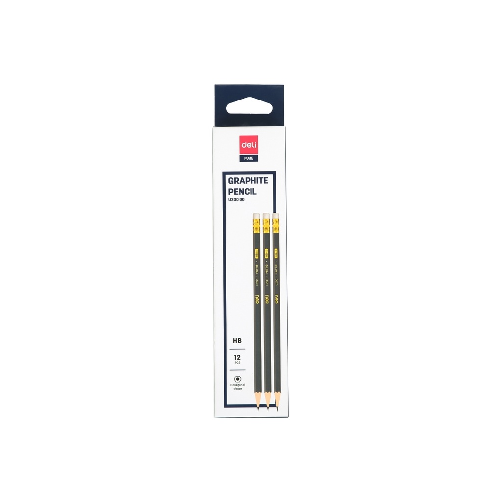 Deli - Graphite Pencil Hb W/Eraser 12Pc Dark Blue