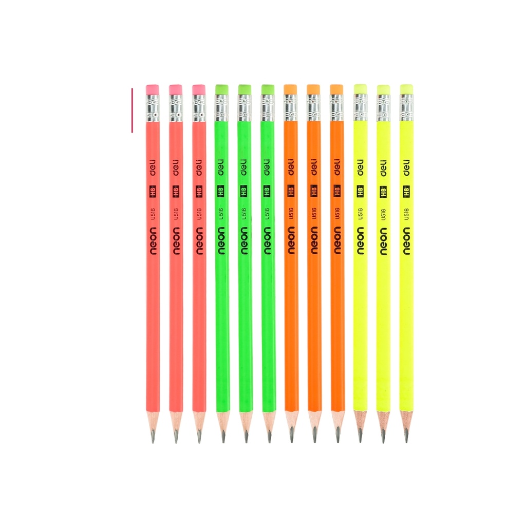 Deli - Neon Fluorescent Graphite Hb Pencil 
