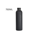 زجاجة مياه من الستانلس ستيل, لمسة نهائية غير لامعة - اسود 750 ML 