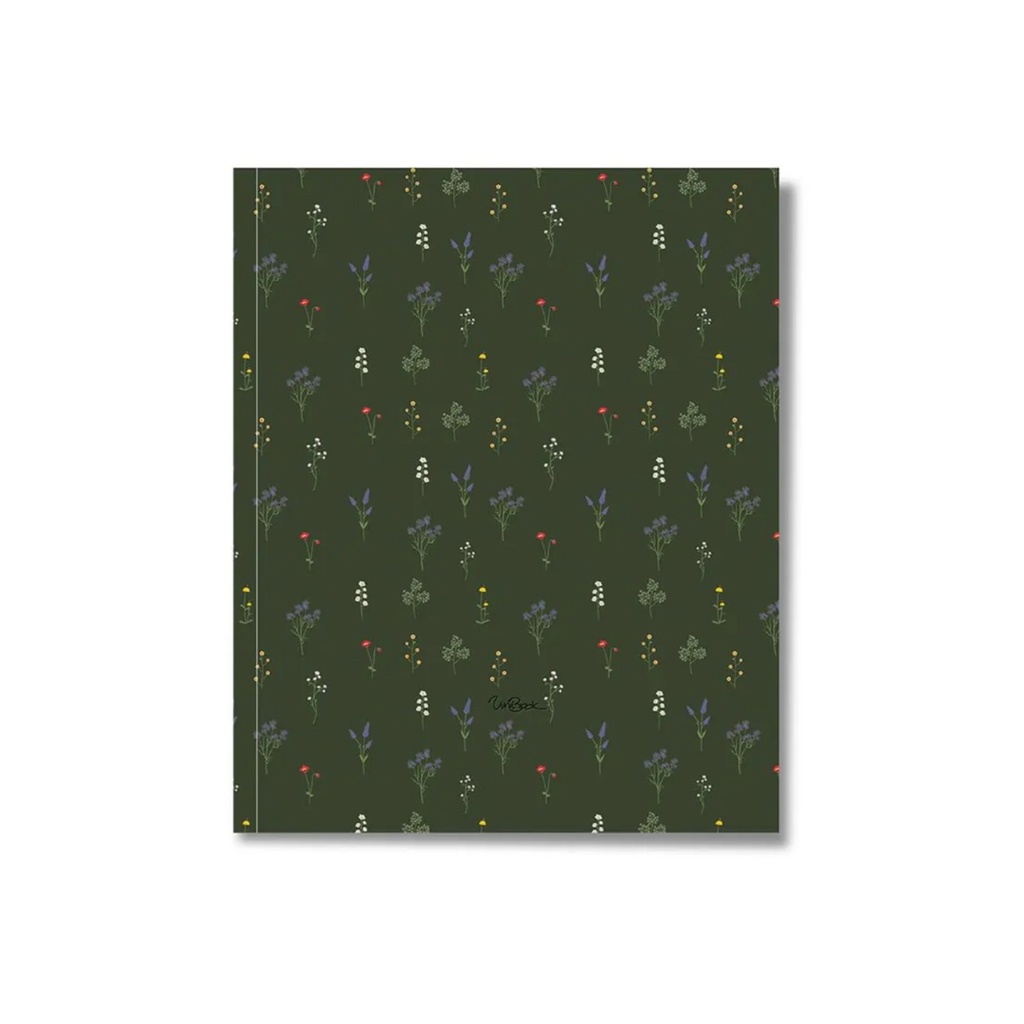 UniBook Notebook Flexi one line 60 sheet 10X8 Green Flower 