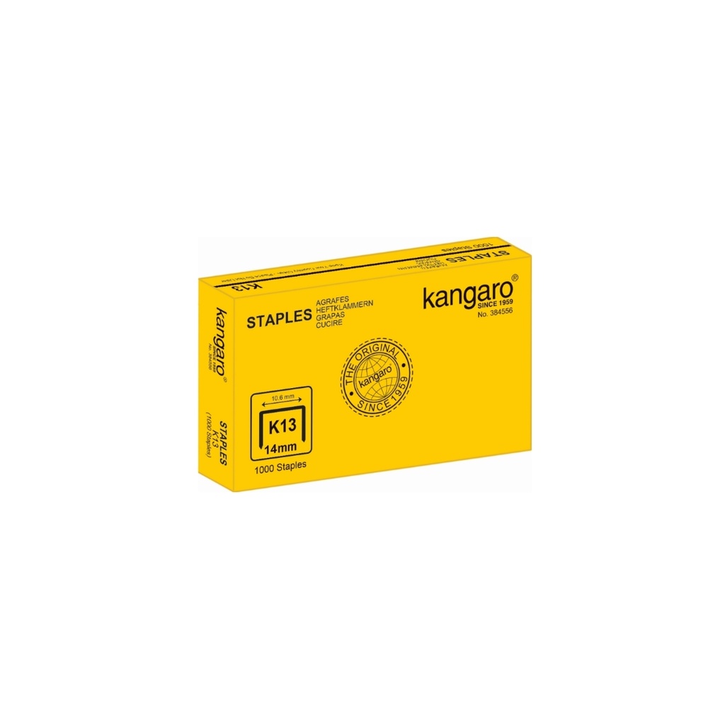 KANGARO TACKER STAPLES K-13-14MM (13/14MM) 1000's