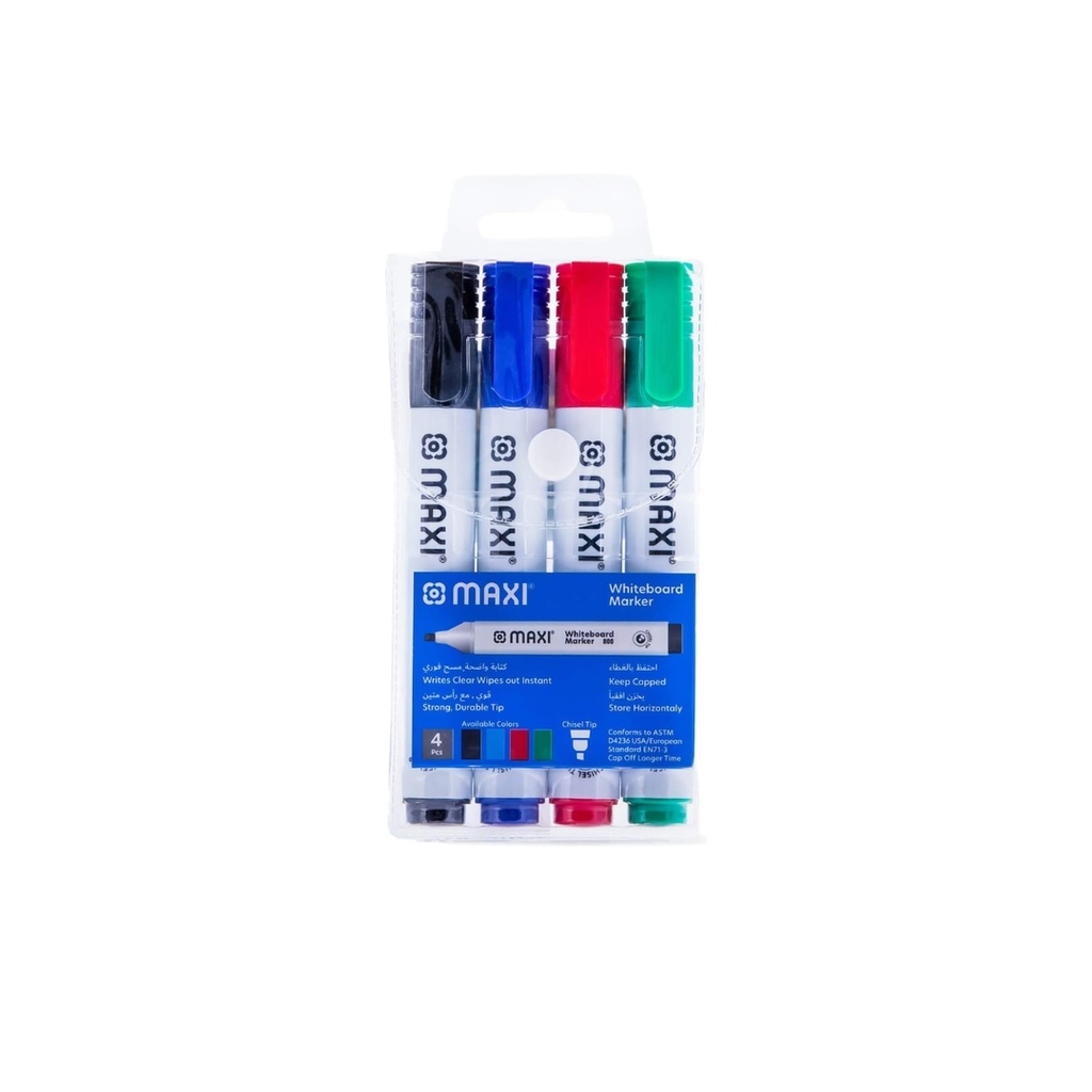 Maxi Whiteboard Marker Bullet Wallet Of 4pc