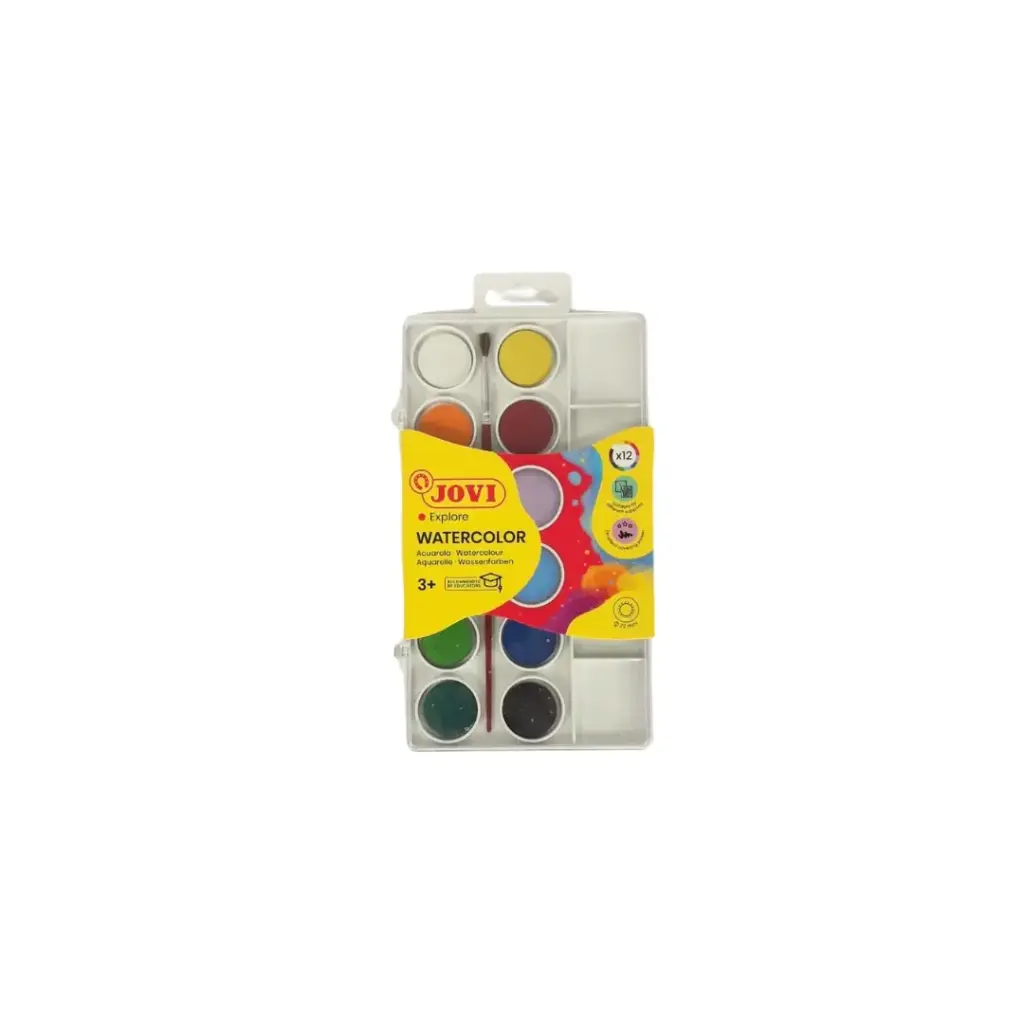 JOVI WATERCOLORS 12 COLOR 22MM