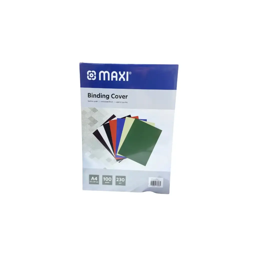 Maxi Coloured PP Binding Cover A4 300gsm 100pc White