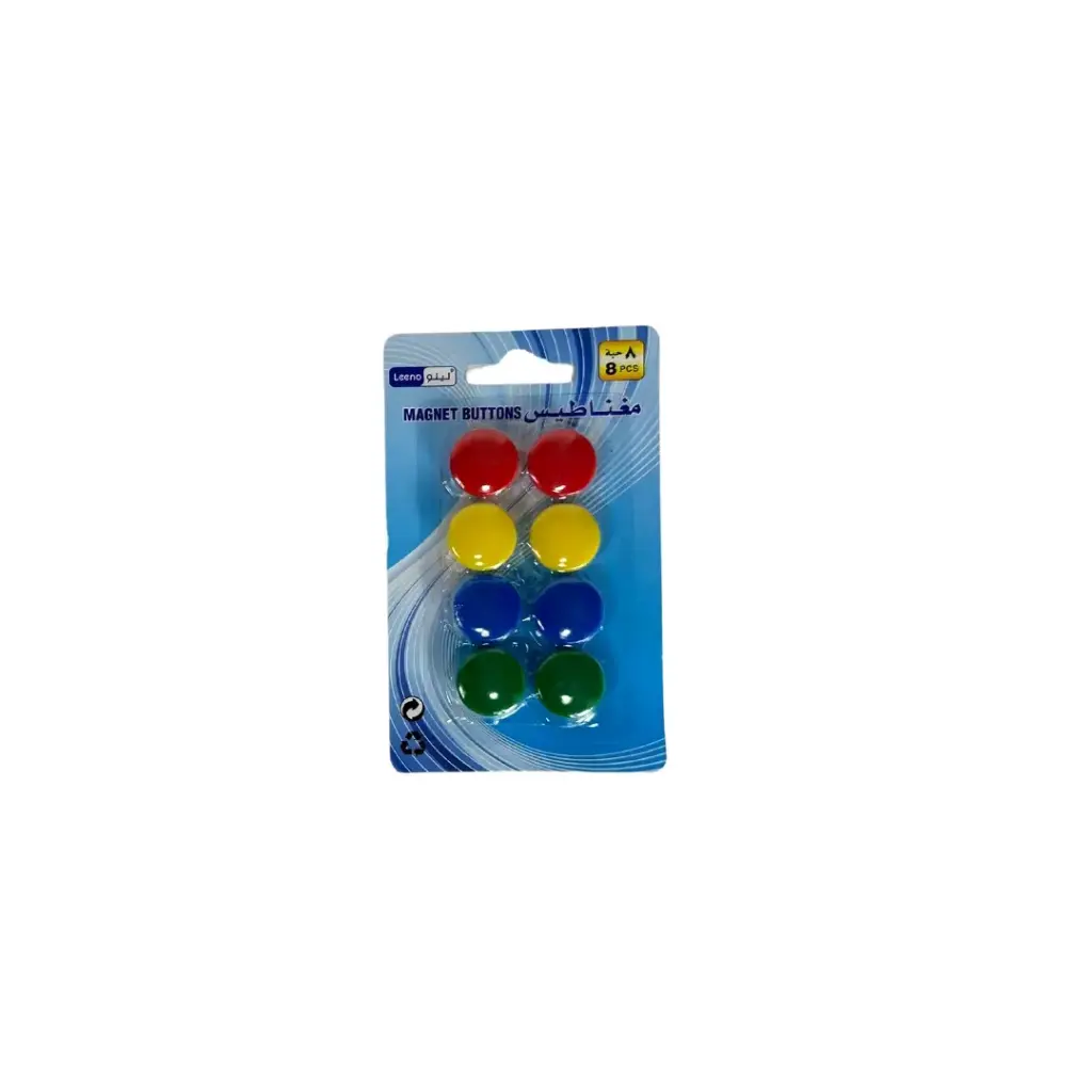 Leeno Magnet Button Colour 8Pc 20mm