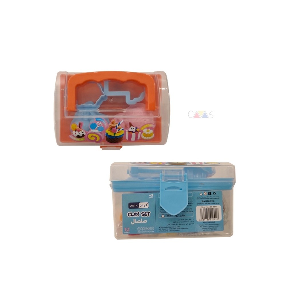 Leeno Clay Set 12Colour 4Moulds 15g