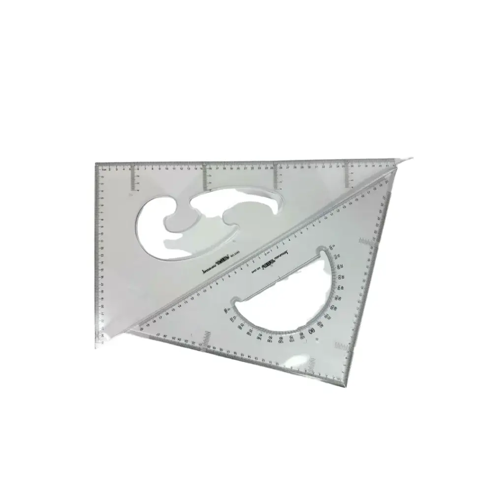 Jinsihou Triangular Ruler 45&42cm 2Pc