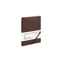 Deli - Leather Cover Notebook A5-96SH 80G Brown