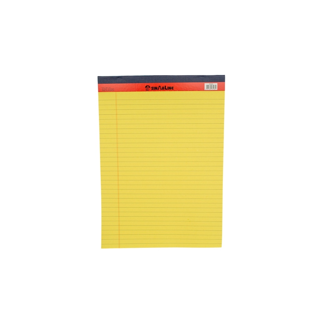 Sinarline Legal Pad A4 Yellow 40sheets