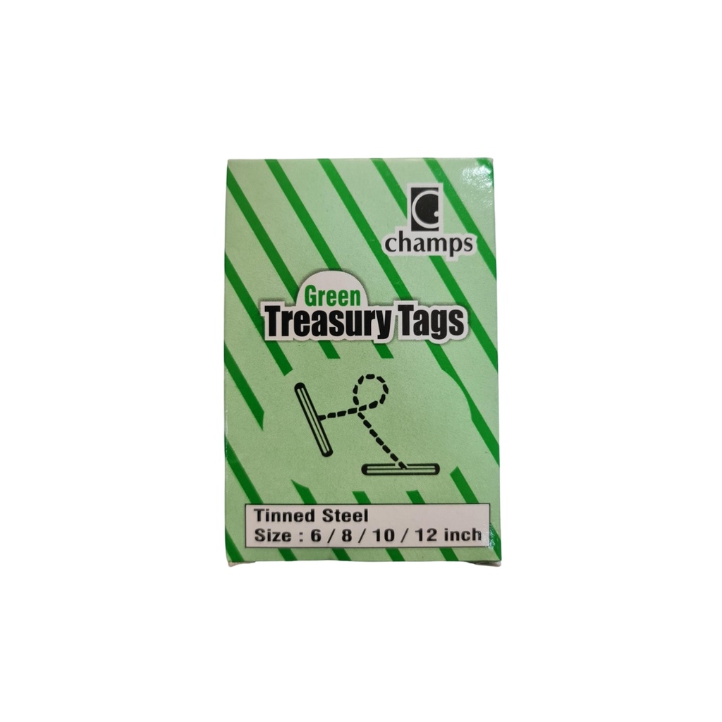 Champs, Treasury Tags Green 6 inch