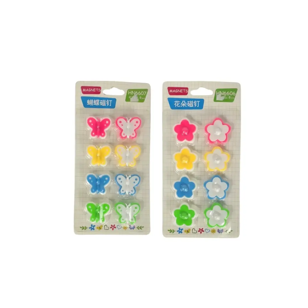 Butterfly&Flower Magnet 8Pc