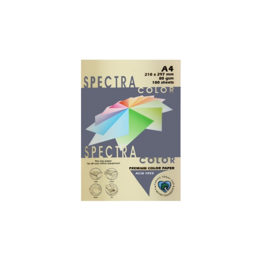Spectra Color Papers A4 80 GSM 100 Sheets Cream