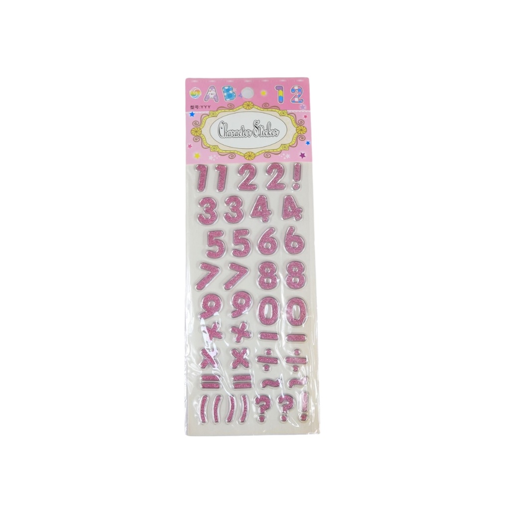 Glitter Numbers  Stickers