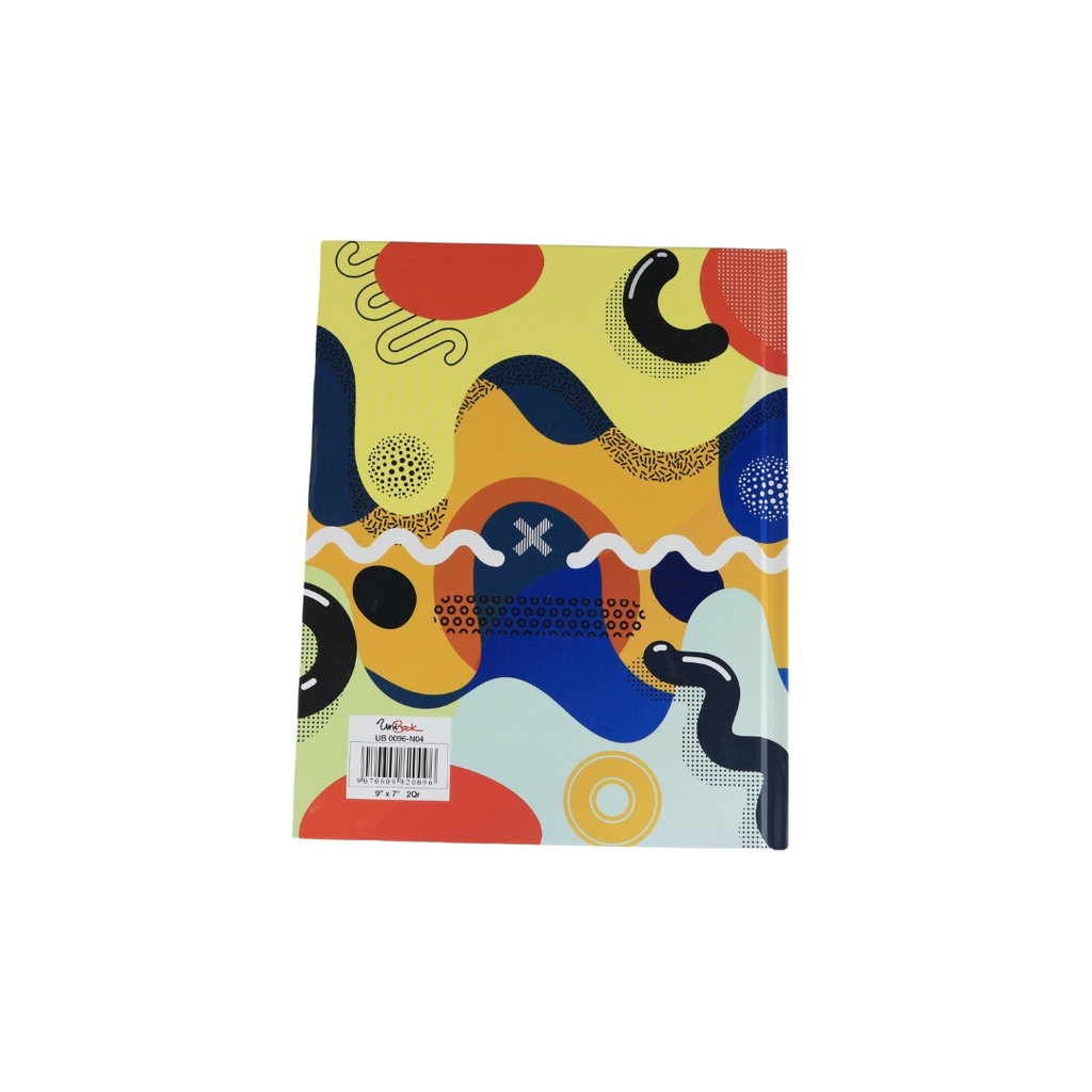 يوني بوك - دفتر ملاحظات 9x7 بوصة، 100 صفحة، سطر واحد، غلاف مقوى