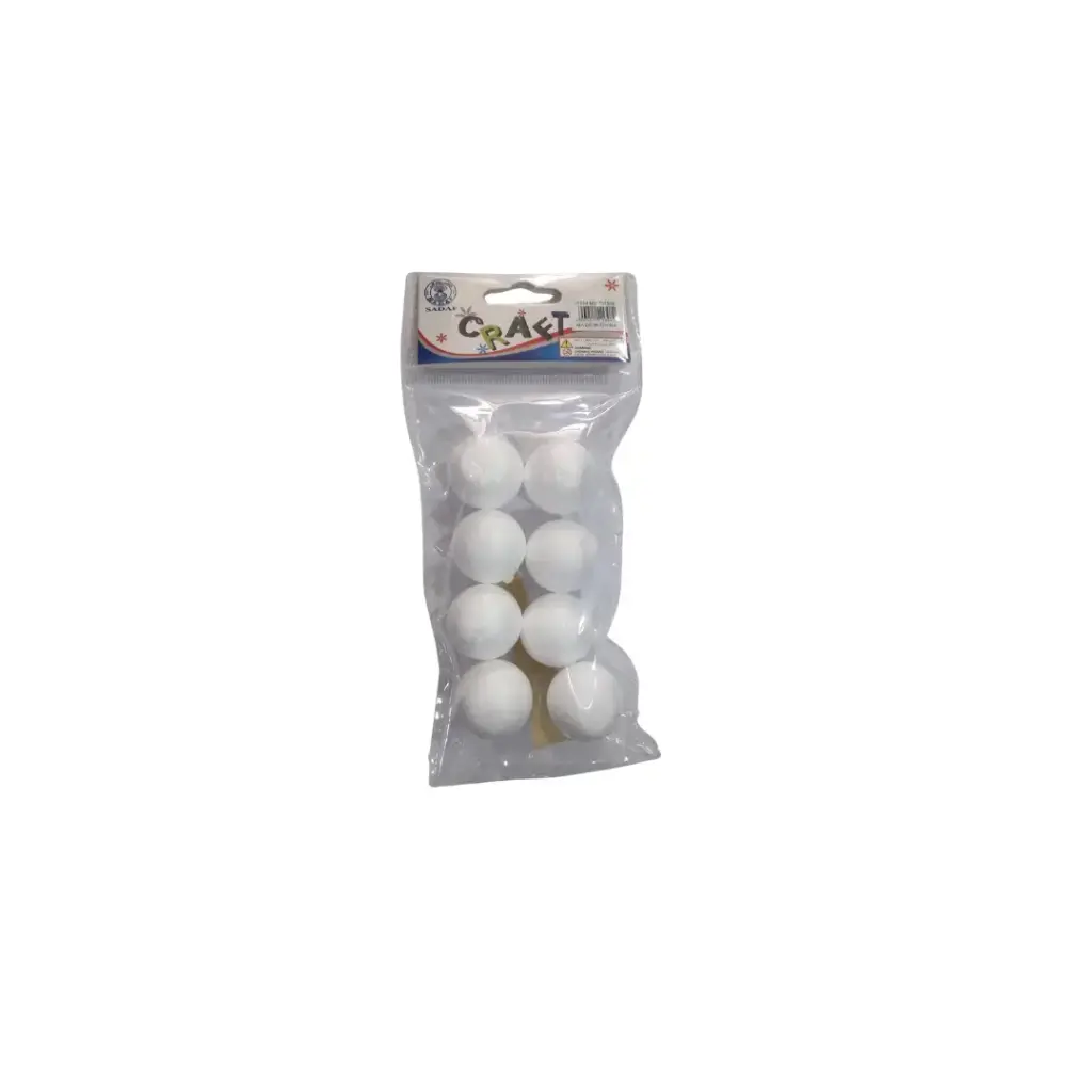 THERMOCOL BALL 8PC CRAFT SADAF NO:TH308