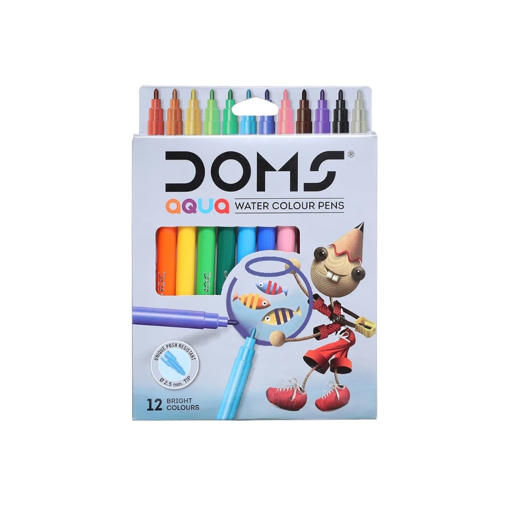 Doms Aqua Water Colors 12Pc Art No. 7210