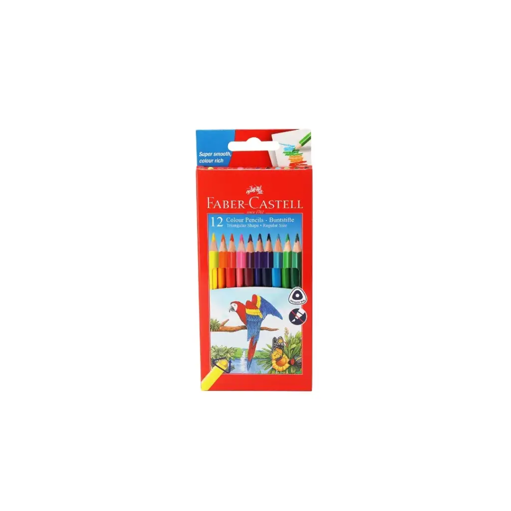 Faber-Castell Triangular Color Pencils 12Pc