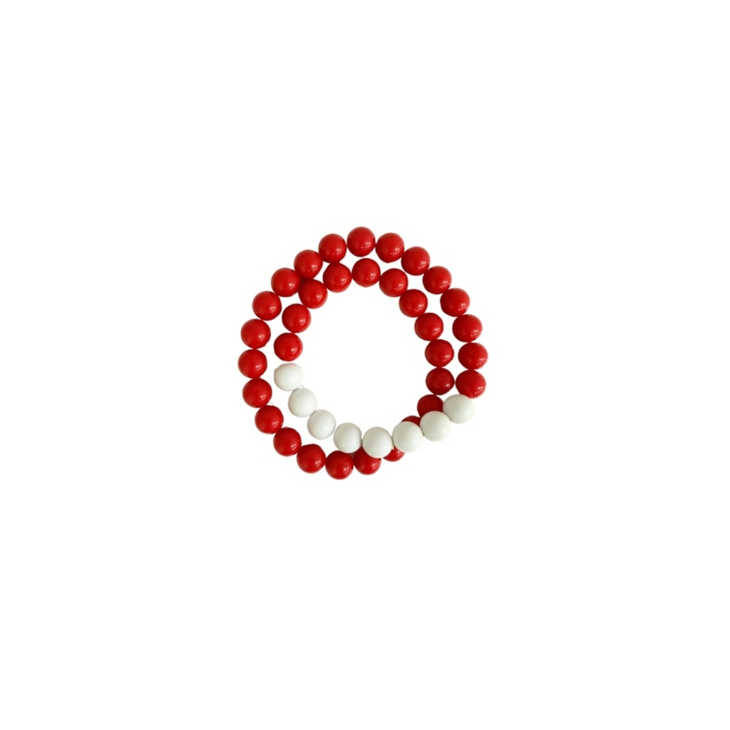 Bahrain Chain Red & white beads