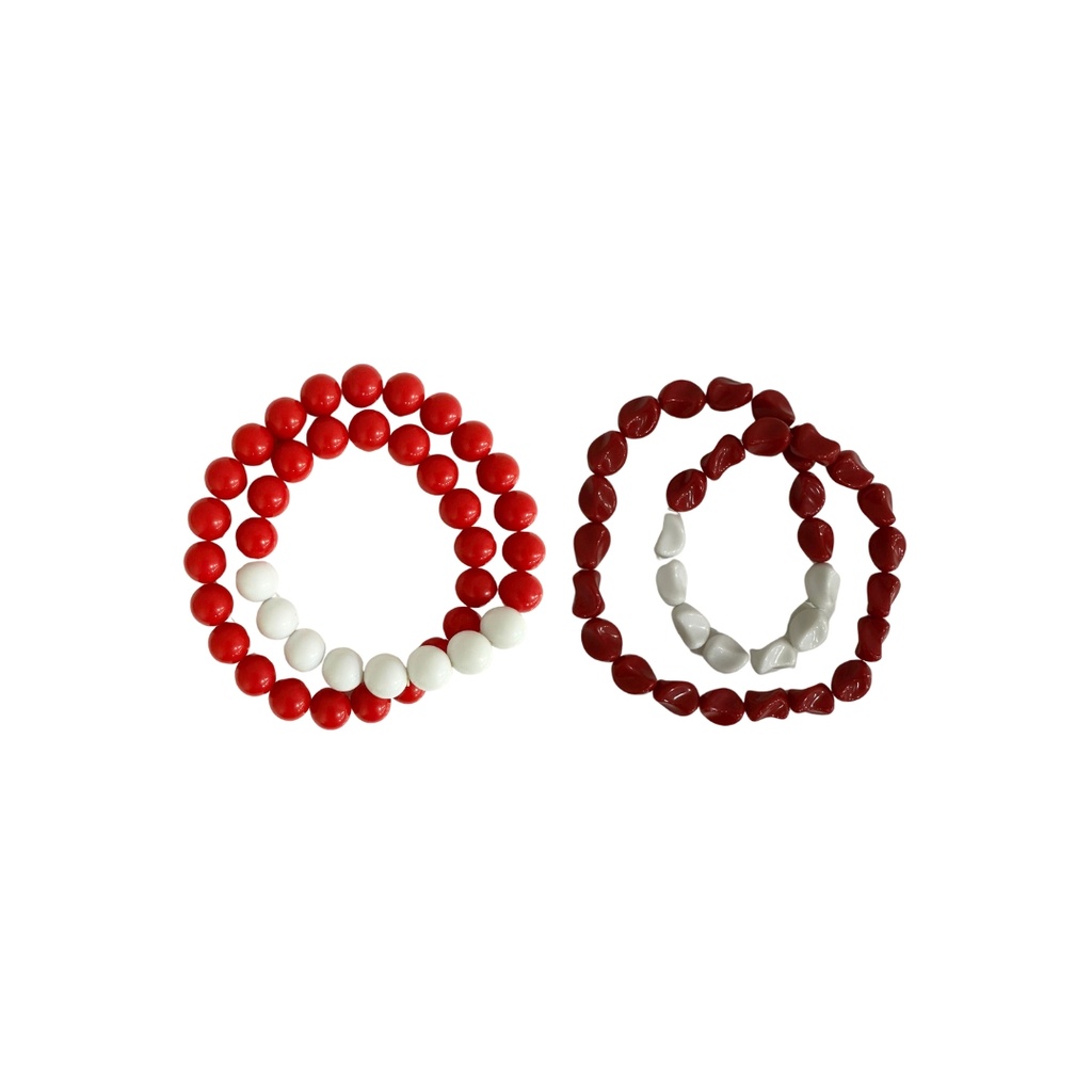 Bahrain Chain Red & white beads