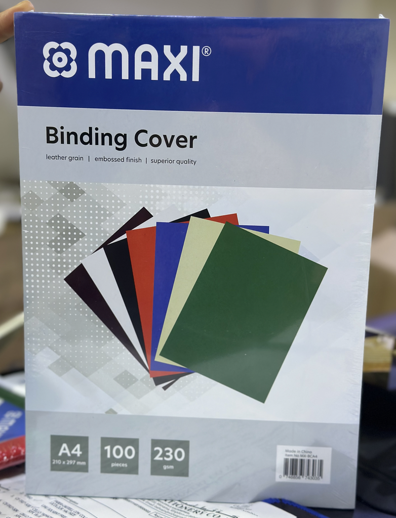 Maxi Embossed Banding Cover A4, 100pcs, 230GSM Blue