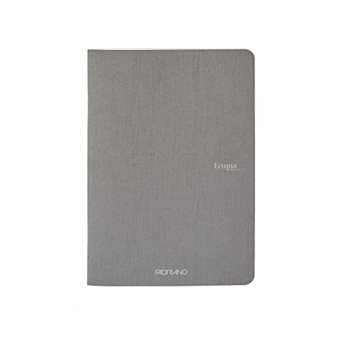 Fabriano Eco Qua Original Staple-Bound Notebook 8.3 X 11.7 A4 Dotted 40 Sheets Grey