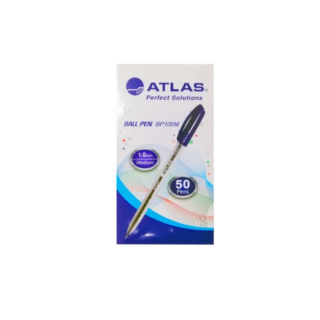 Atlas Ball Pen 1.0mm Medium  BX=50 Blue