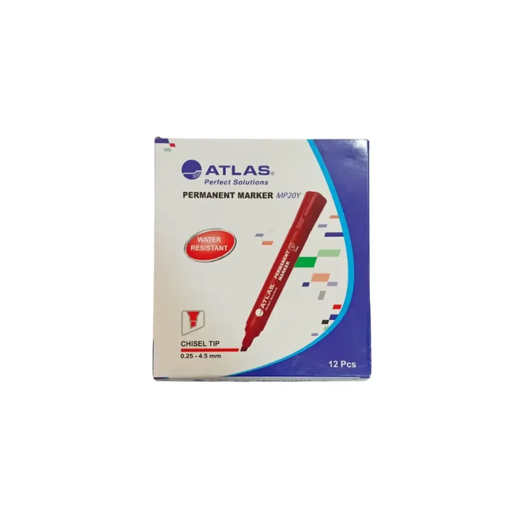 Atlas Permanent Marker Chisel DZ=12EA RD