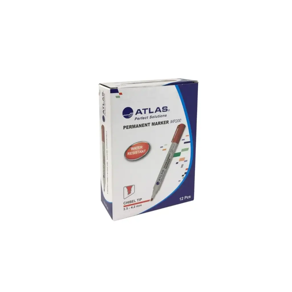 Atlas Permanent Marker Chisel DZ=12EA RD
