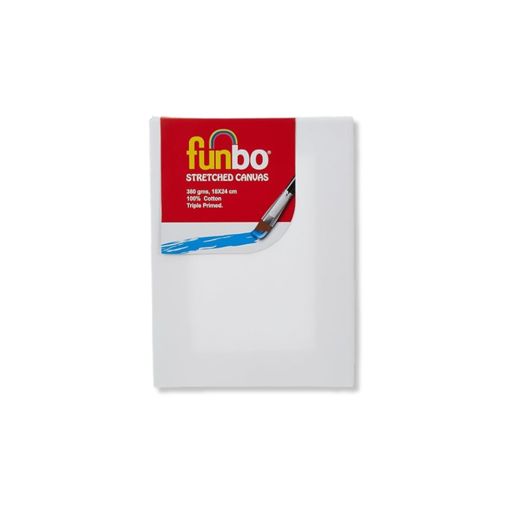 Funbo Stretched canvas 380 gms 18x24 cm