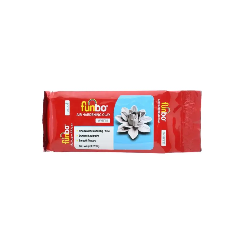 Funbo Air Hardening Clay 250 gms White