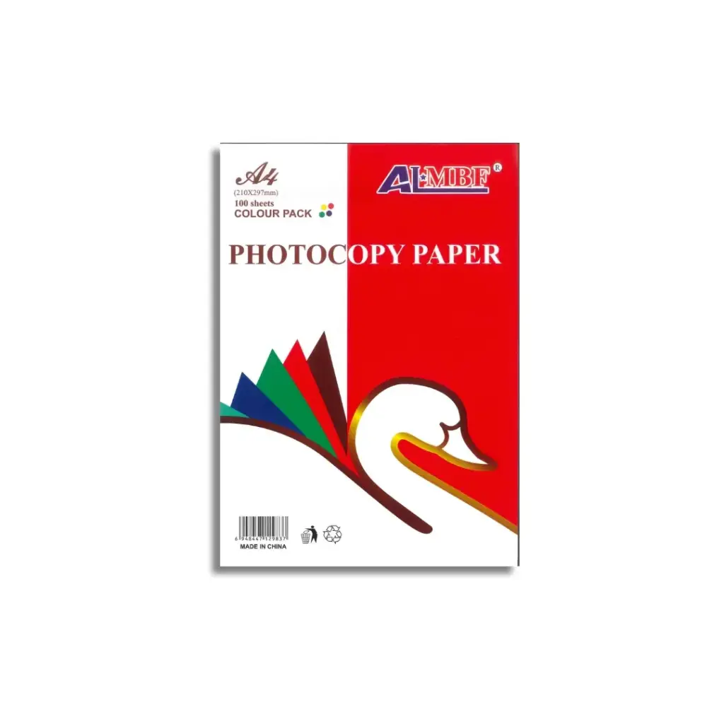 Almbf Color Paper A4 4 Colors 100 sheet 80GSM 