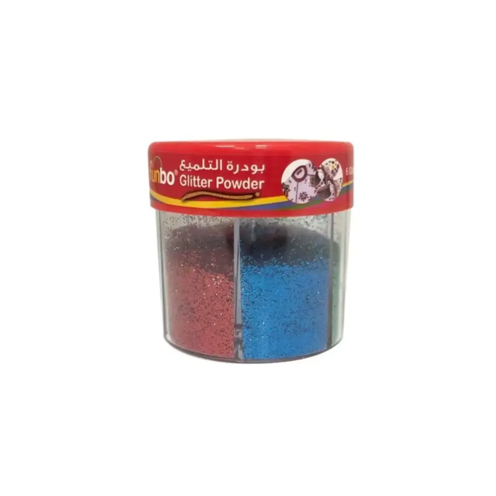 Funbo Glitter Powder 50gm Box=6Reg color