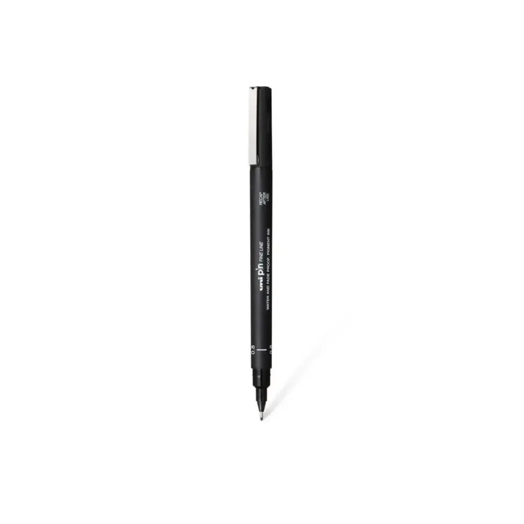 Mitsubishi Uni Pin Fine Line 0.8mm Black 1pc