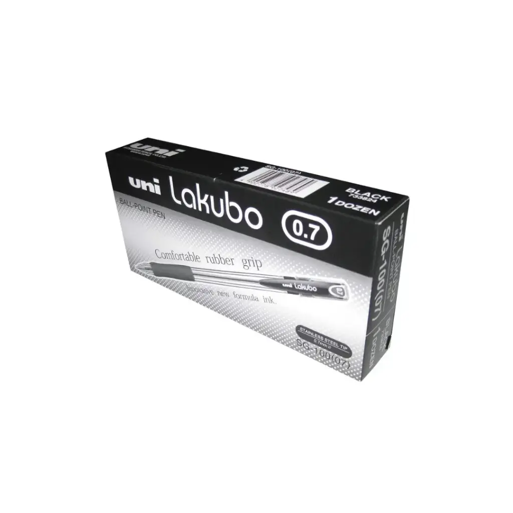 Mitsubishi Lakubo Ballpoint Pen 0.7mm Black box=12