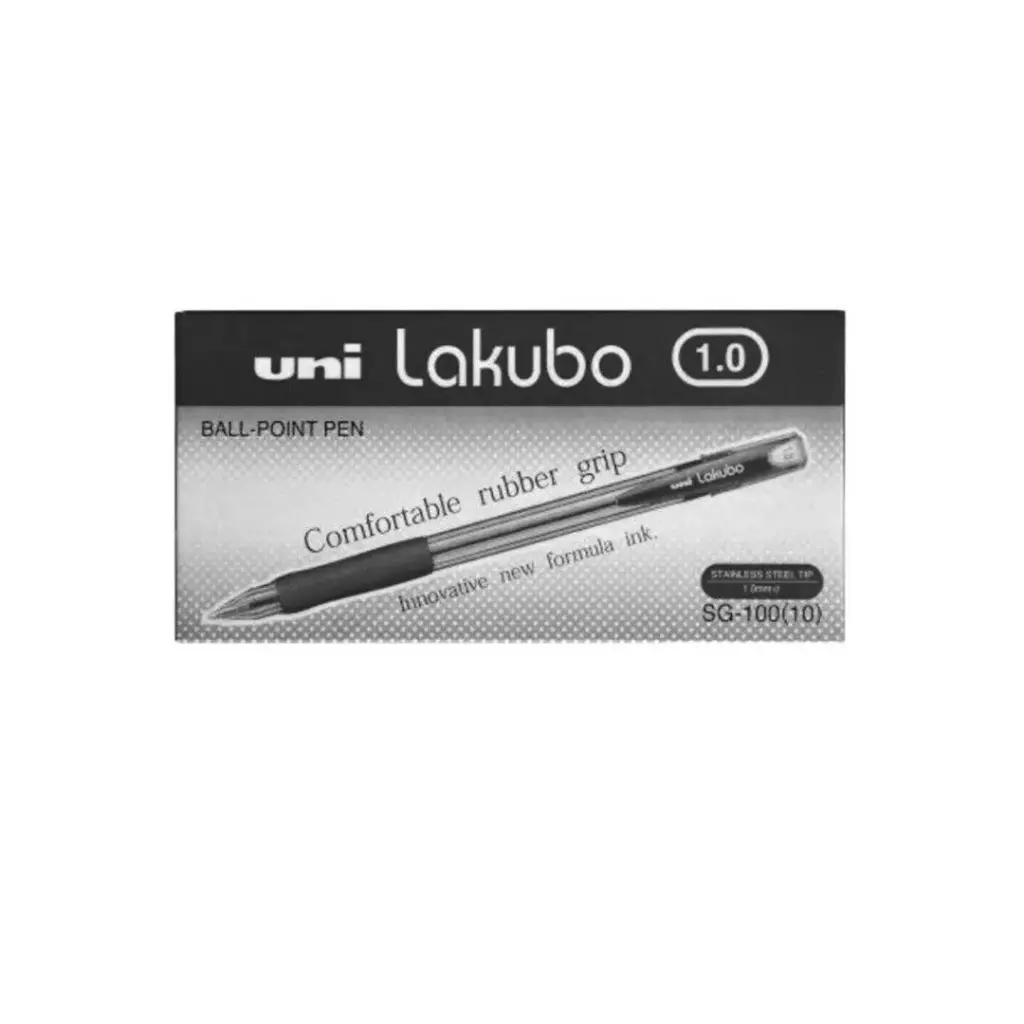 Mitsubishi Lakubo Ball point Pen 1mm Black box=12